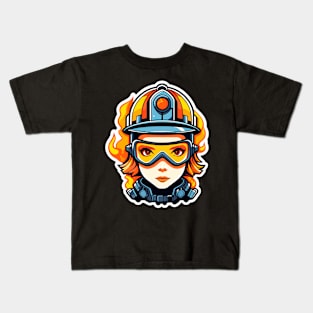 Firefighter Illustration Kids T-Shirt